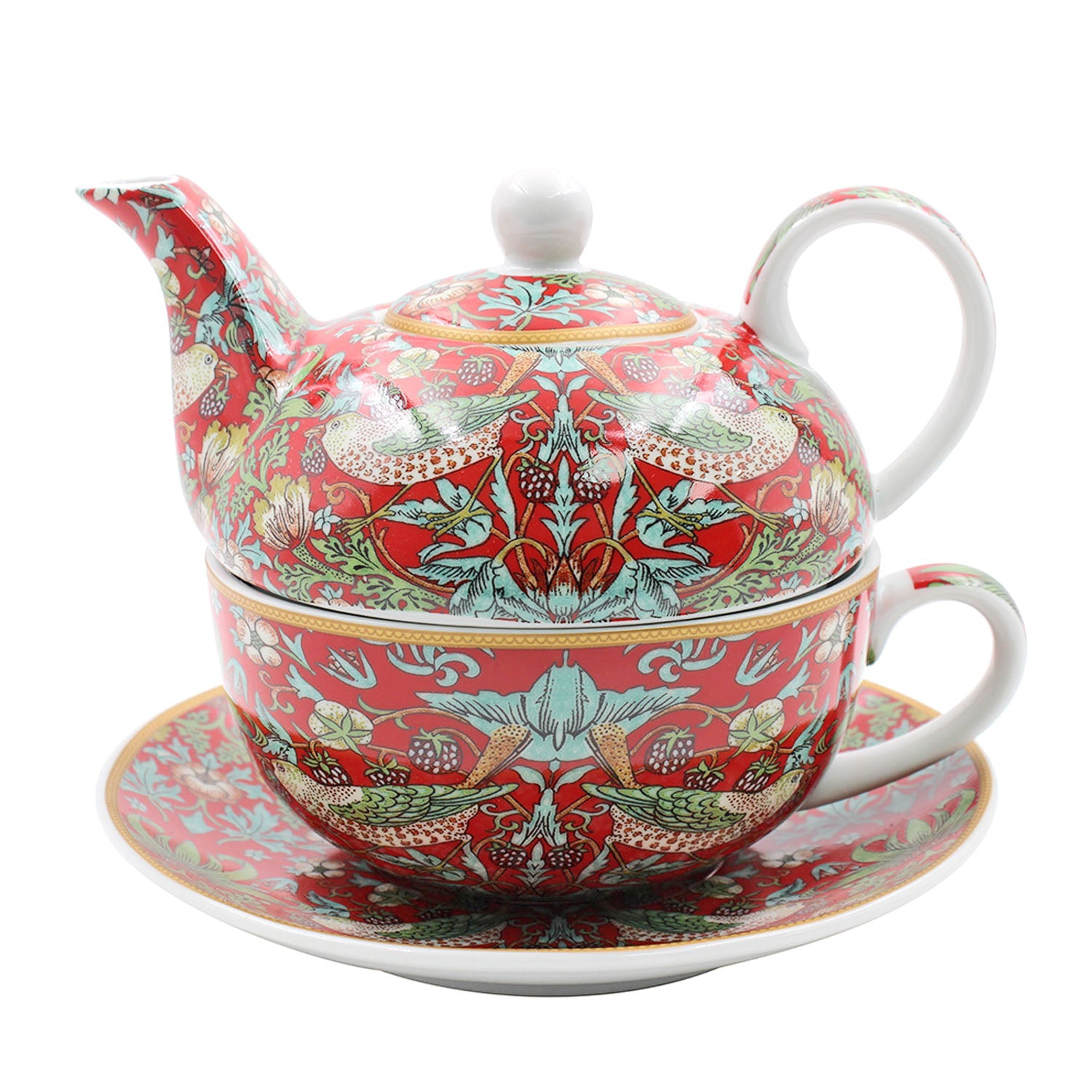 William Morris Strawberry Thief Fine China Tea For One