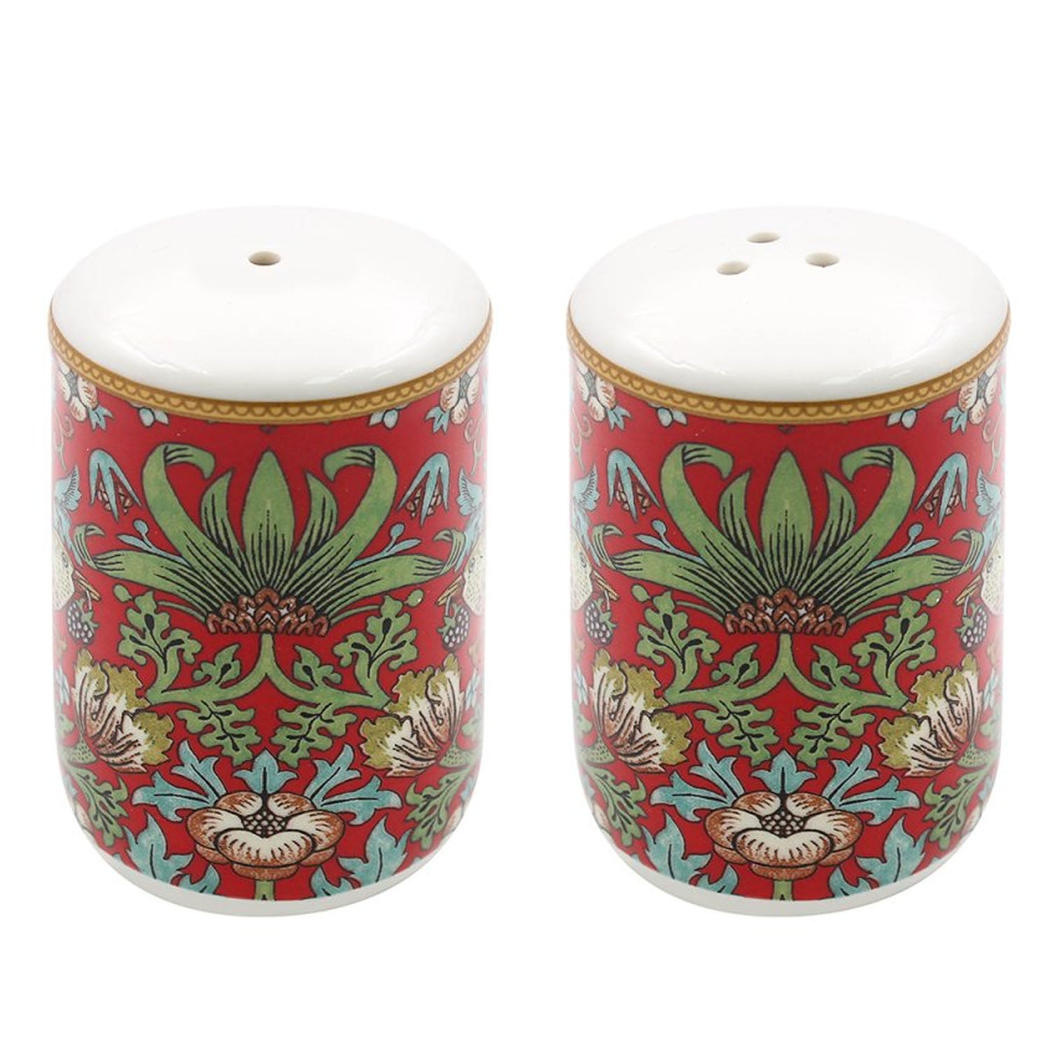 William Morris Strawberry Thief Ceramic Salt & Pepper Shaker Set