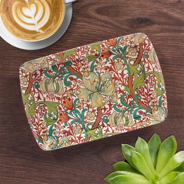 Golden Lily Floral Tray Small