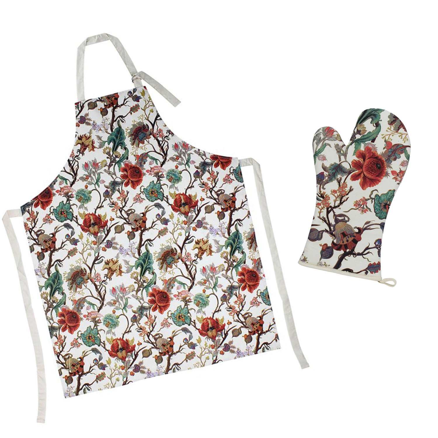 2-pc William Morries Kitchen Mitt and Apron - Anthina Floral