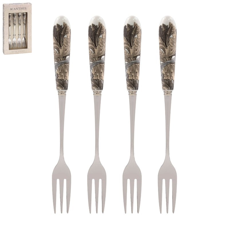 W Morris Acanthus Set of 4 Forks