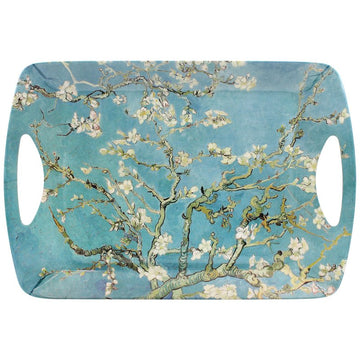 Van Gogh Almond Blossom Large Serving Tray Blue