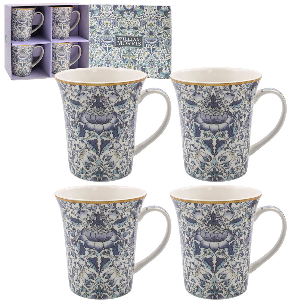 W.Morris Lodden 4pcs Ceramic Mugs 250ml
