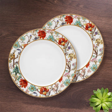 2Pcs William Morris Anthina Floral Porcelain Dinner Plates