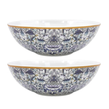 2Pcs William Morris Lodden Floral Porcelain Bowls