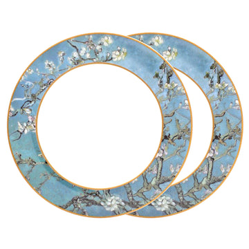 Set of 2 Van Gogh Almond Blossom  Porcelain Dinner Plates
