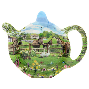 Farm Donkeys Theme Melamine Tea Bag Tidy