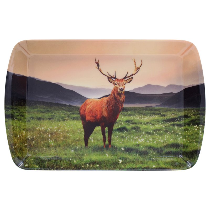 Highland Stag Melamine Small Rectangular Serving Tray