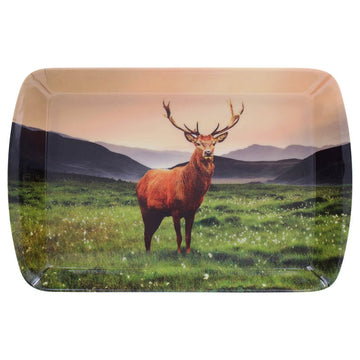 Highland Stag Small & Medium Melamine Serving Tray Set