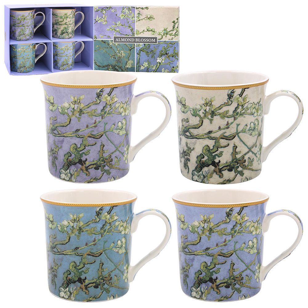 Van Gogh Almond Blossom Set of 4 300ml Fine China Mugs