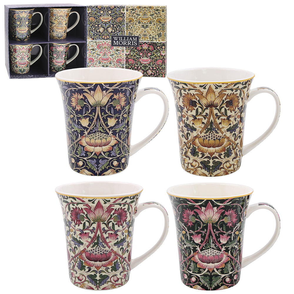 William Morris Lodden Set of 4 300ml Fine China Mugs
