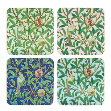 W Morris 8Pc Bird & Pomegranate Coasters & Placemats