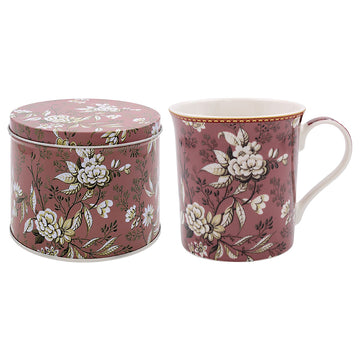 2pcs William Morris Kilburn 300ml Ceramic Mug in Round Tin