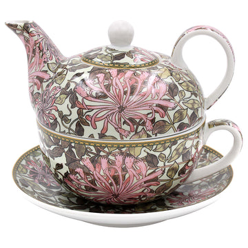 Morris Pink Honeysuckle Ceramic Tea For One