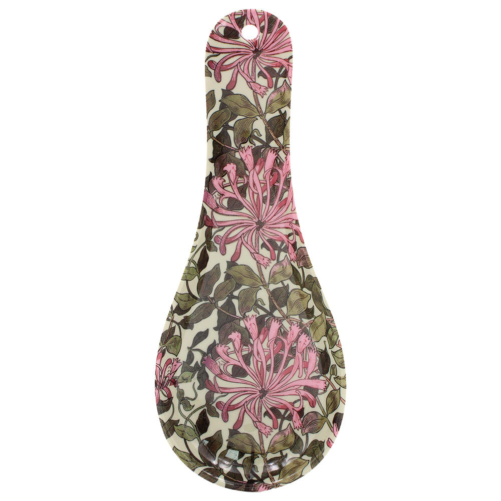 Morris Pink Honeysuckle Melamine Spoon Rest Holder