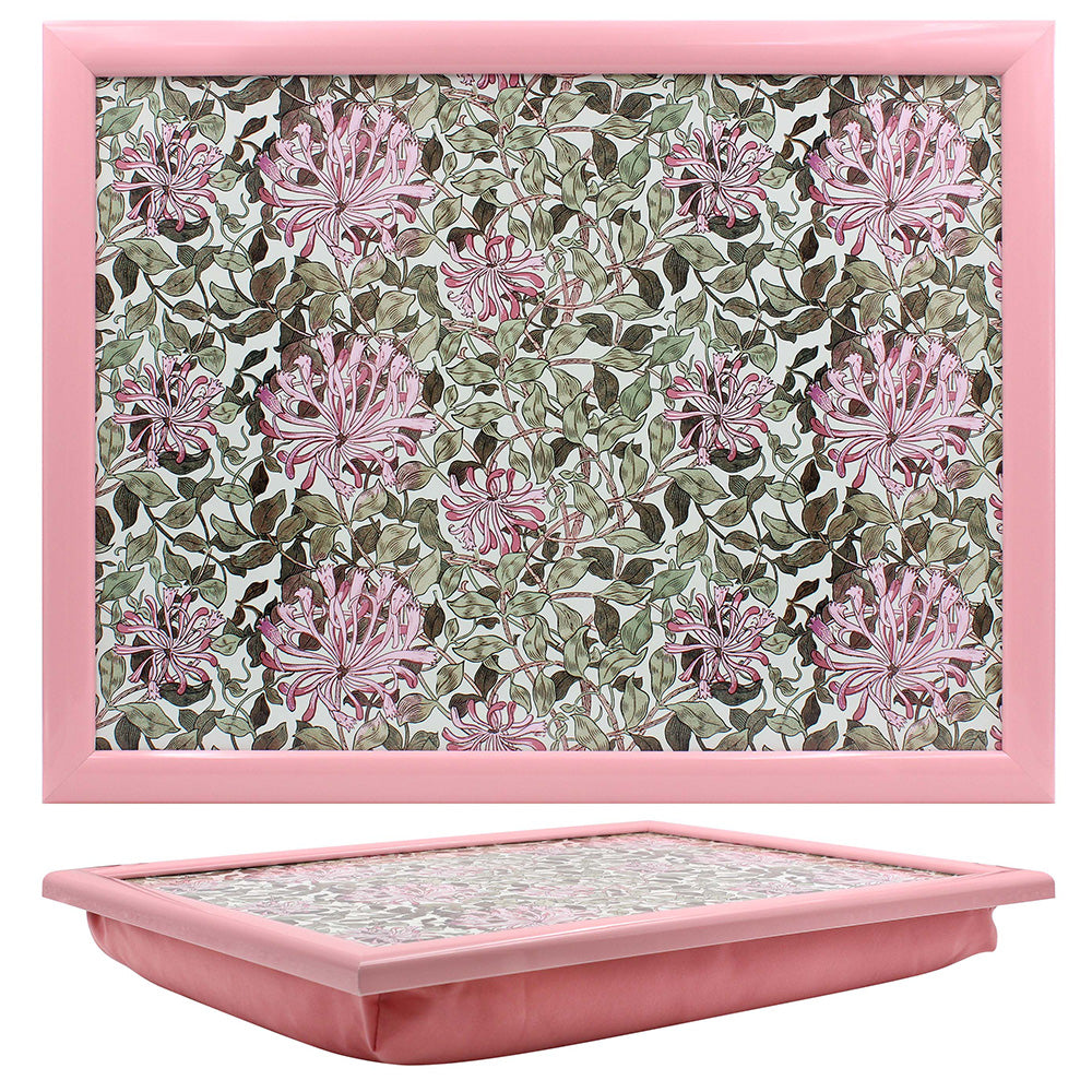 Morris Pink Honeysuckle Cushioned Padded Laptray