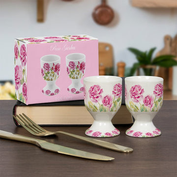 Rose Garden Ceramic Breakfast Egg Cups