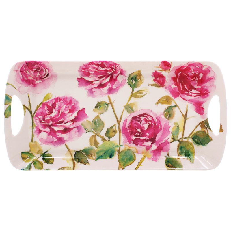 Rose Garden Melamine Medium Serving Tray