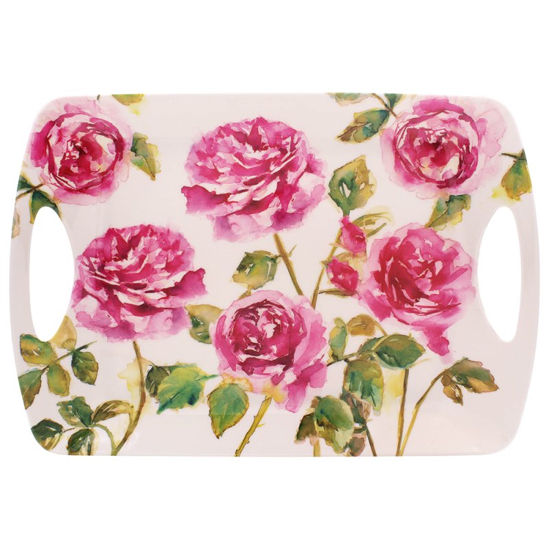 Rose Garden Melamine Large Serving Tray