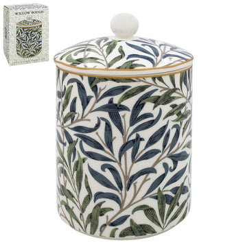 Willow Bough Nature Leaf Foliage Design Ceramic Canister
