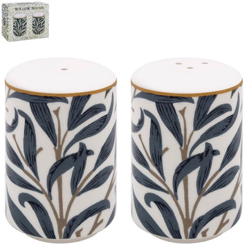 Willow Bough Nature Leaf Foliage Design Ceramic Salt & Pepper Shakers