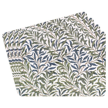 4Pcs Willow Bough Nature Leaf Foliage Design Cork Placemats