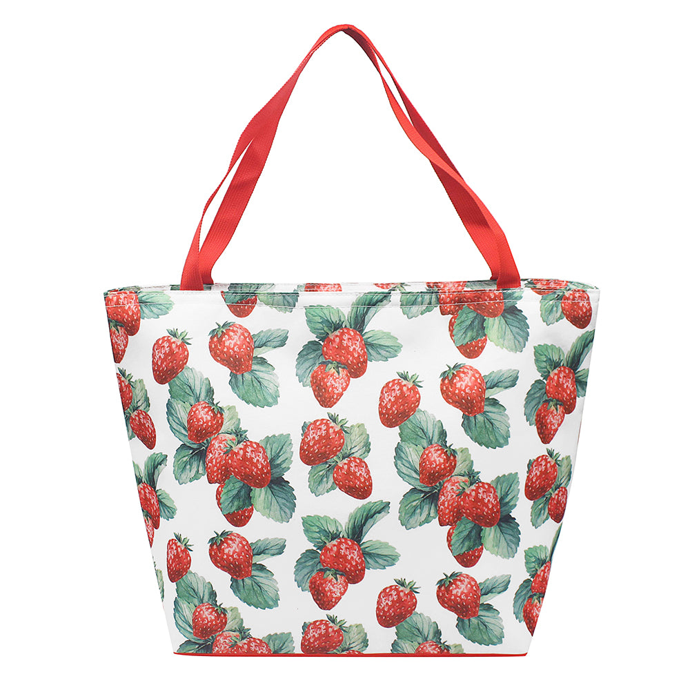 Strawberry Field Polyester Insulated Lunch Bag