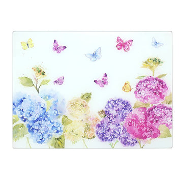 Butterfly Blossom Toughened Glass Chopping Board