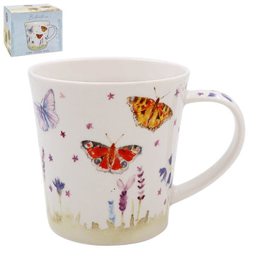 275ml Feather & Fur Butterfly Ceramic Mug