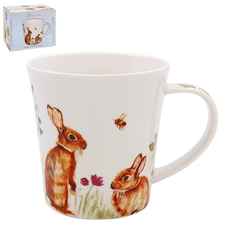 275ml Feather & Fur Bunnies Ceramic Mug