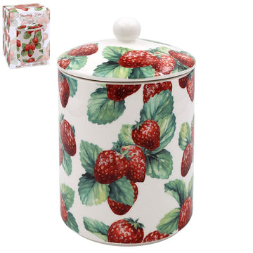 750ml Strawberry Field Fruit Summer Design Ceramic Canister