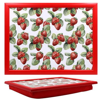 Strawberry Field Fruit Summer Design Cushioned Laptray