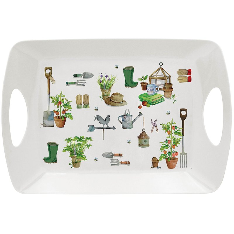 Green Fingers Large Melamine Garden Theme Serving Tray