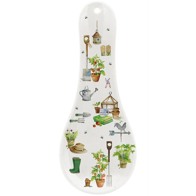 Green Fingers Melamine Garden Theme Spoon Rest