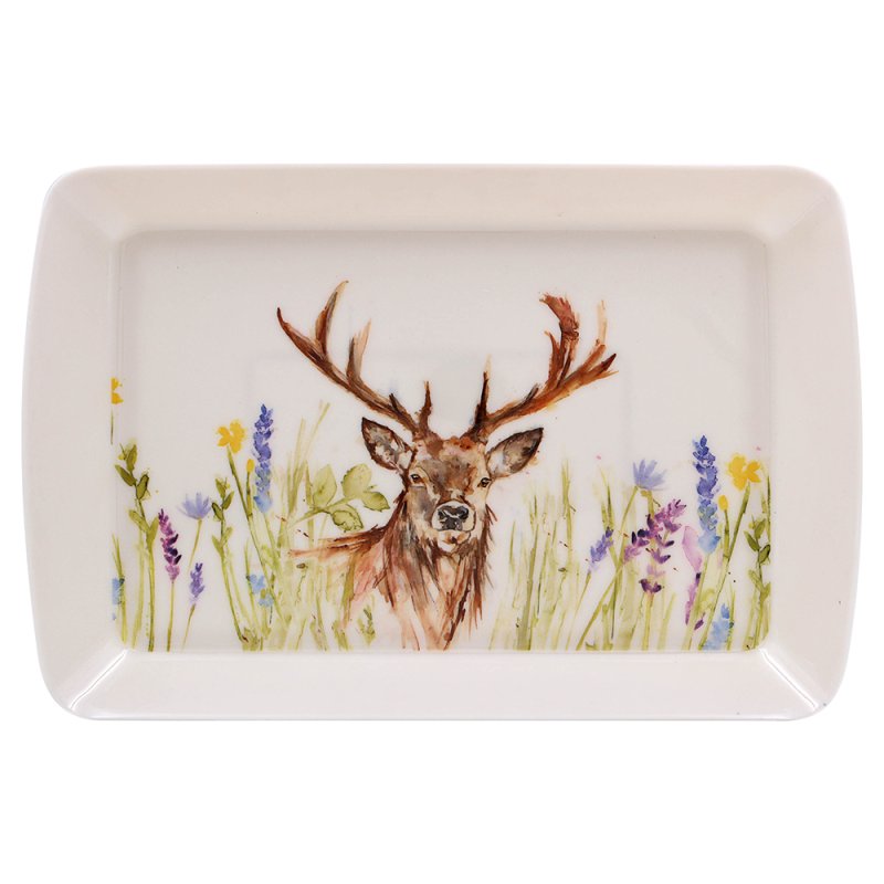 Small Highland Stag Design Melamine Tray