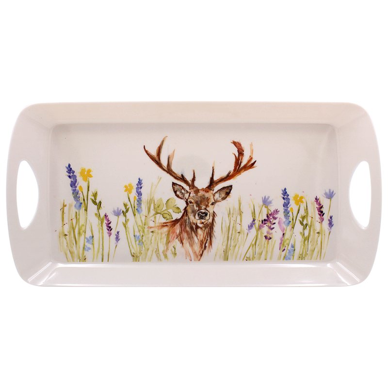 Medium Highland Stag Design Melamine Tray