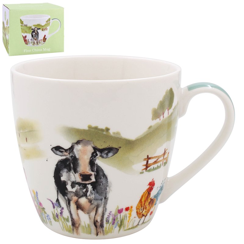 450ml Farmyard Animals Ceramic Breakfast Mug