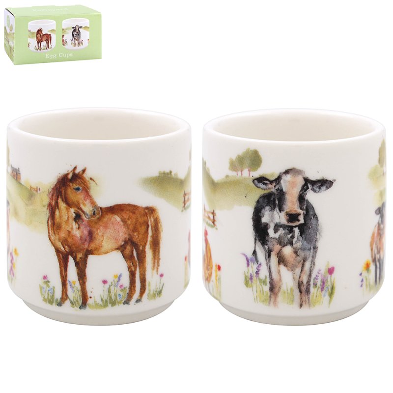 Farmyard Animals Ceramic Egg Cups