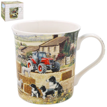 Collie & Sheep Fine China Ceramic Mug
