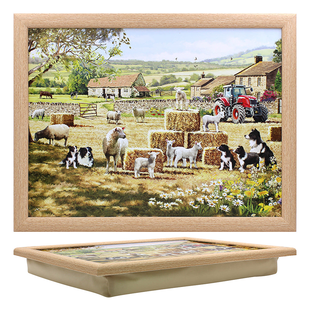 Collie & Sheep Cushioned Lap Tray