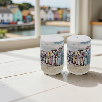 Sandy Bay Beach Ceramic Salt & Pepper Shaker Set
