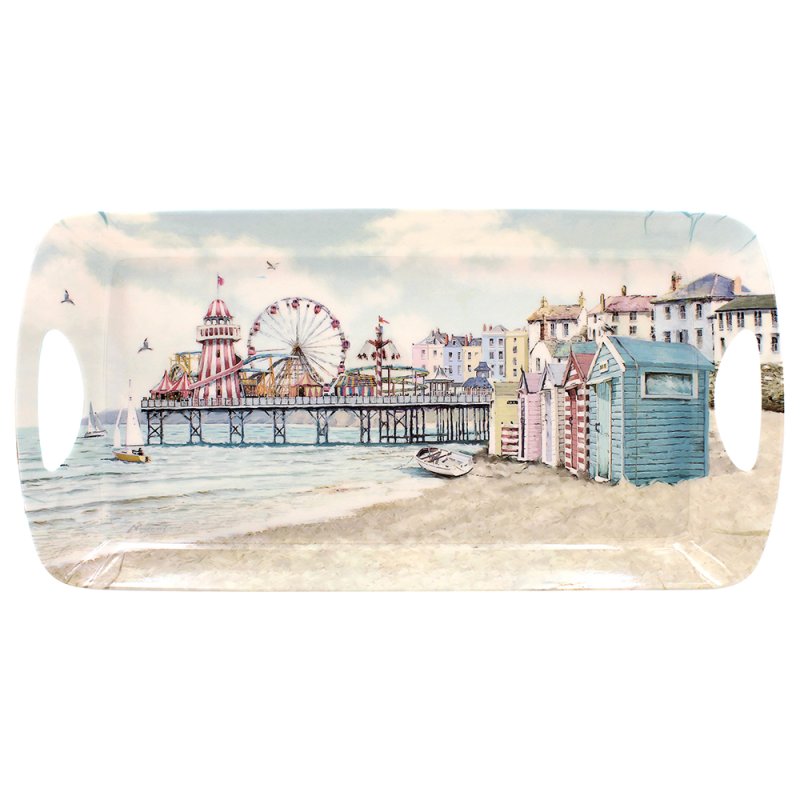 Medium Sandy Bay Beach Melamine Serving Tray