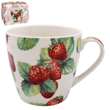 4pcs 450ml Strawberry Field Fruit Summer Design Ceramic Mug