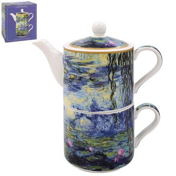 Claude Monet Water Lillies Ceramic Tea For One