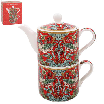 Strawberry Thief Floral Ceramic Tea For One