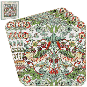 4Pcs William Morris Strawberry Thief Coasters Set