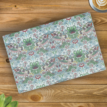 William Morris Strawberry Thief Glass Chopping Board