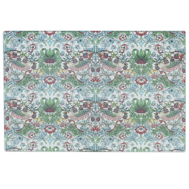 William Morris Strawberry Thief Glass Chopping Board