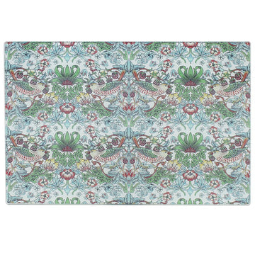 William Morris Strawberry Thief Glass Chopping Board