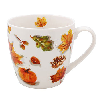 450ml  Breakfast Mug Autumn Fall Nature Theme Ceramic